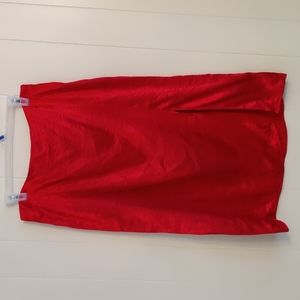 H&M Red satin skirt